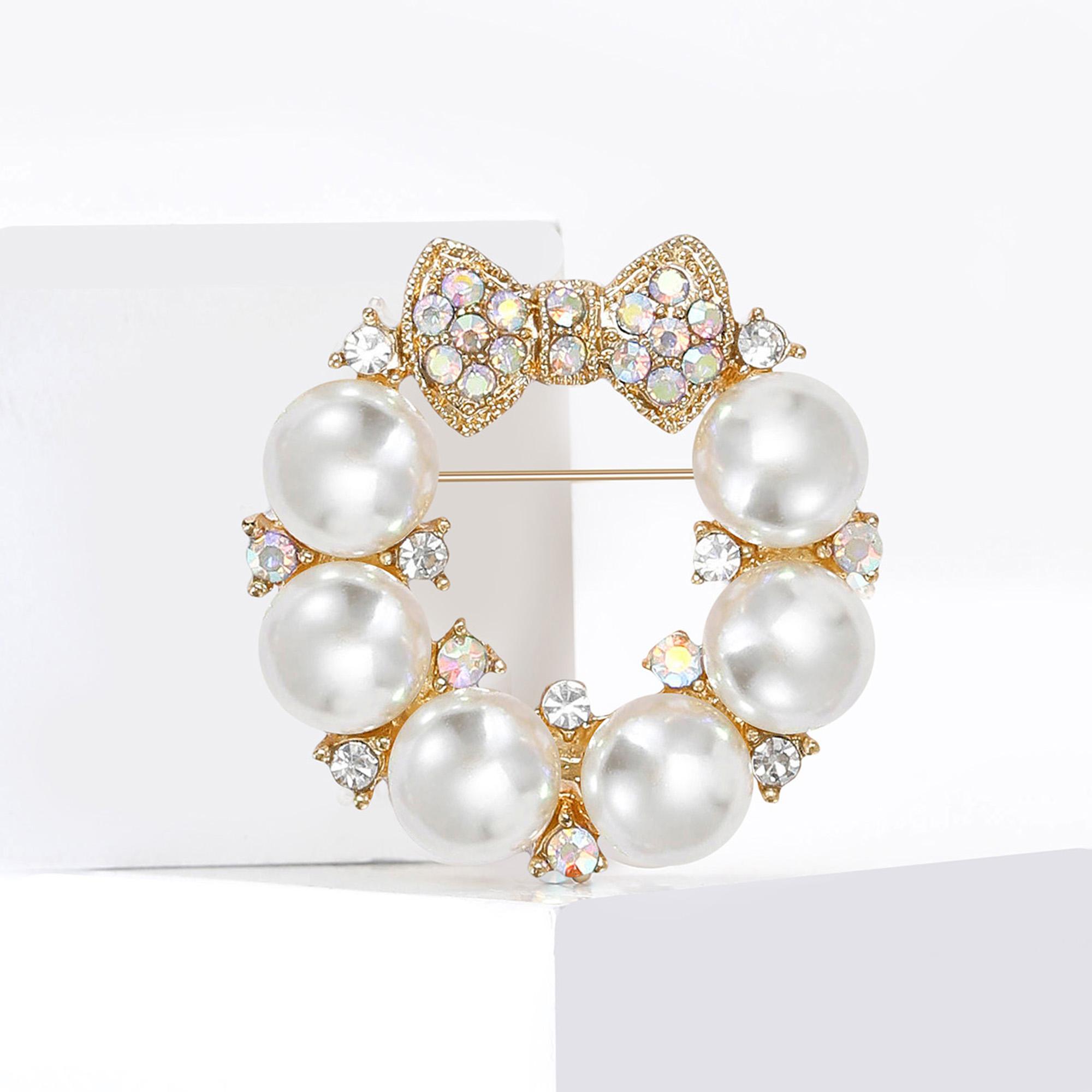 Elegant Pearl Bowknot Brooches for Women Unisex Round Pins Friend Event Party New Gifts Jewelry Decoration Accessories
Elegant Pearl Bowknot Brooches for Women Unisex Round Pins Friend Event Party New Gifts Jewelry Decoration Accessories