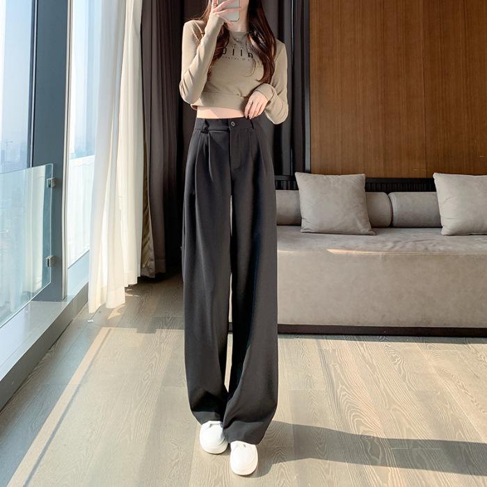 Women s High-Waisted Wide-Leg Drapey Trousers - Plus Size, Korean Style, Slimming, Floor-Length, Suited for Spring and Autumn. S чёрный
Women s High-Waisted Wide-Leg Drapey Trousers - Plus Size, Korean Style, Slimming, Floor-Length, Suited for Spring and Autumn. S чёрный