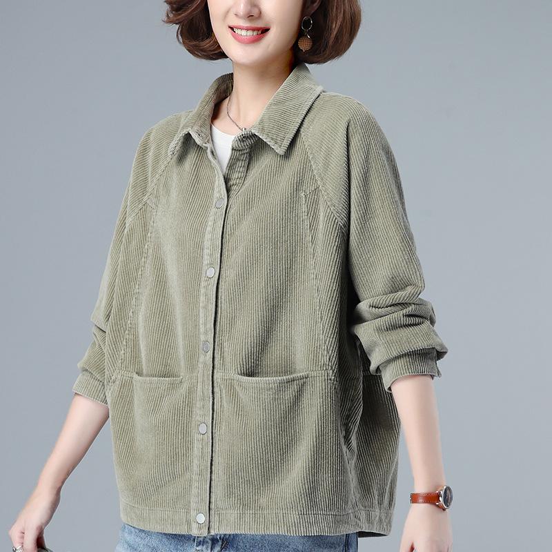 Вельветовая женская повседневная куртка большого размера - Мода весна-осень для среднего возраста XXL (150-165 jin) зелёный
Вельветовая женская повседневная куртка большого размера - Мода весна-осень для среднего возраста XXL (150-165 jin) зелёный