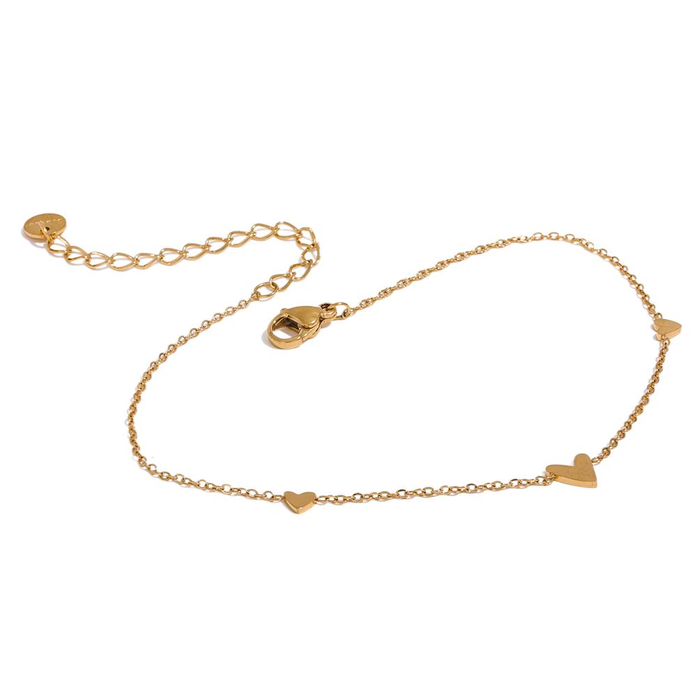 Yhpup Rust Proof Stainless Steel Heart Chain Anklet Gold Silver Color 18K PVD Plated Summer Fashion Jewelry for Women
Yhpup Rust Proof Stainless Steel Heart Chain Anklet Gold Silver Color 18K PVD Plated Summer Fashion Jewelry for Women