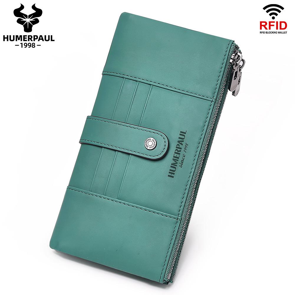 HUMERPAUL Women leather wallet, hand-held wallet, large-capacity, multi-function, first-layer cowhide wallet, folding coin purse зелений
HUMERPAUL Women leather wallet, hand-held wallet, large-capacity, multi-function, first-layer cowhide wallet, folding coin purse зелений