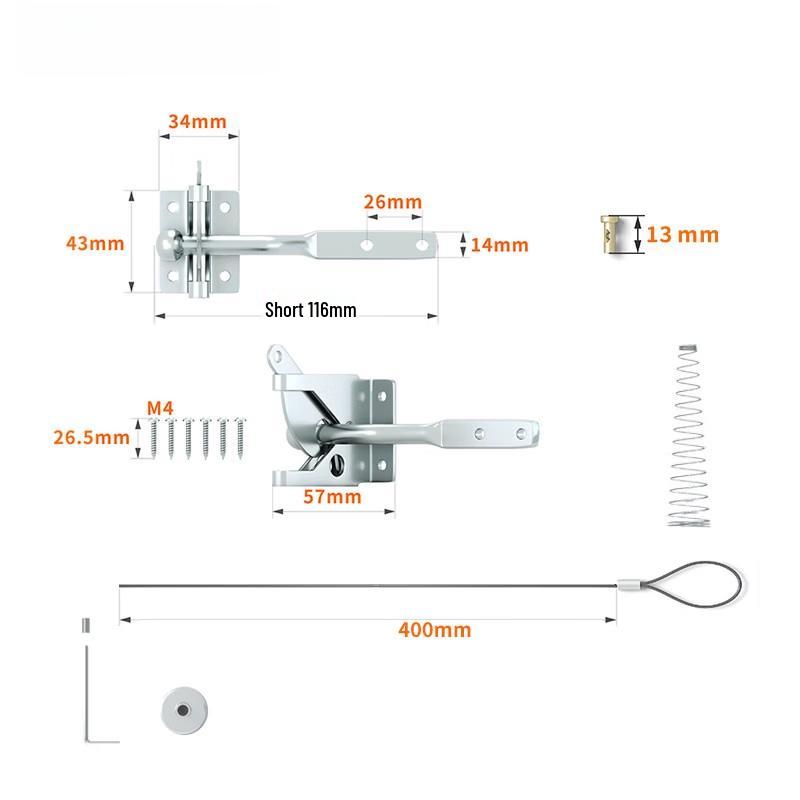 Silver Short Fence Latch Lock
Silver Short Fence Latch Lock