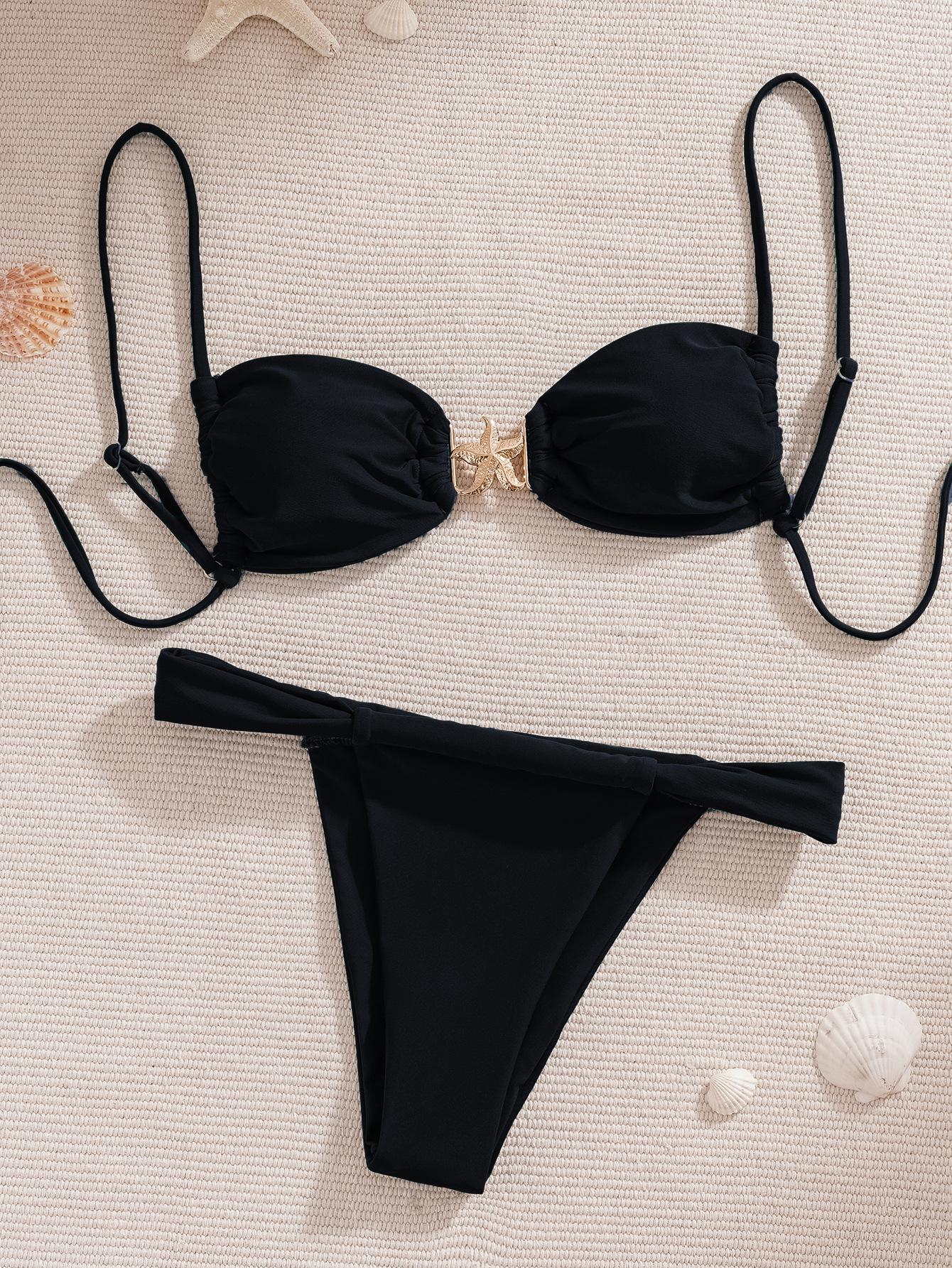 Solid Tie Starfish Decor Sexy Bikini Two Piece Set Elegant Women Swimwear XS
Solid Tie Starfish Decor Sexy Bikini Two Piece Set Elegant Women Swimwear XS