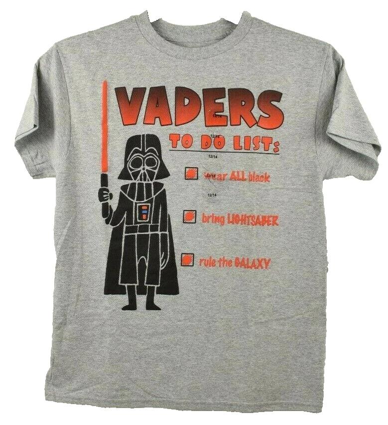 Star Wars Kids 12 Gray Vaders To Do List Mad Engine Short Sleeve T-Shirt New 150
Star Wars Kids 12 Gray Vaders To Do List Mad Engine Short Sleeve T-Shirt New 150