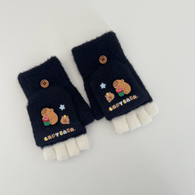 Capybara Plush Flip-Top Fingerless Gloves for All Ages - Warm & Cute for Fall/Winter
Capybara Plush Flip-Top Fingerless Gloves for All Ages - Warm & Cute for Fall/Winter