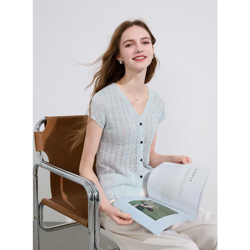 Sancai 2025 Summer Hollow Knit V-Neck Short Sleeve Cardigan M 160/84A
Sancai 2025 Summer Hollow Knit V-Neck Short Sleeve Cardigan M 160/84A