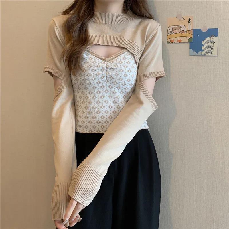 Вязаная блузка на подтяжках, женская весенняя новая блузка, кардиган XL хаки
Вязаная блузка на подтяжках, женская весенняя новая блузка, кардиган XL хаки