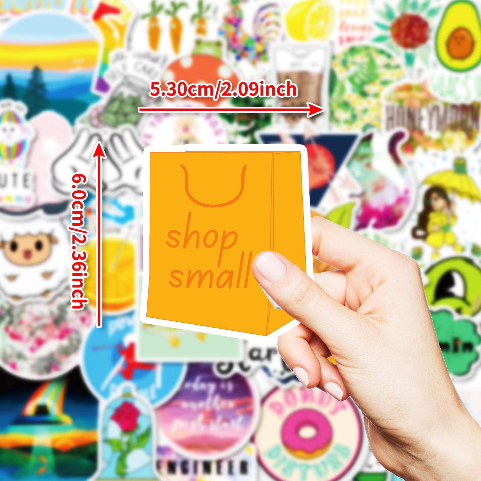 50 Апельсинов Серия Свежесть Креативные Расписанные вручную Смешивай и Сочетай Граффити Наклейки Пакет для покупок Щенок Не повторяются