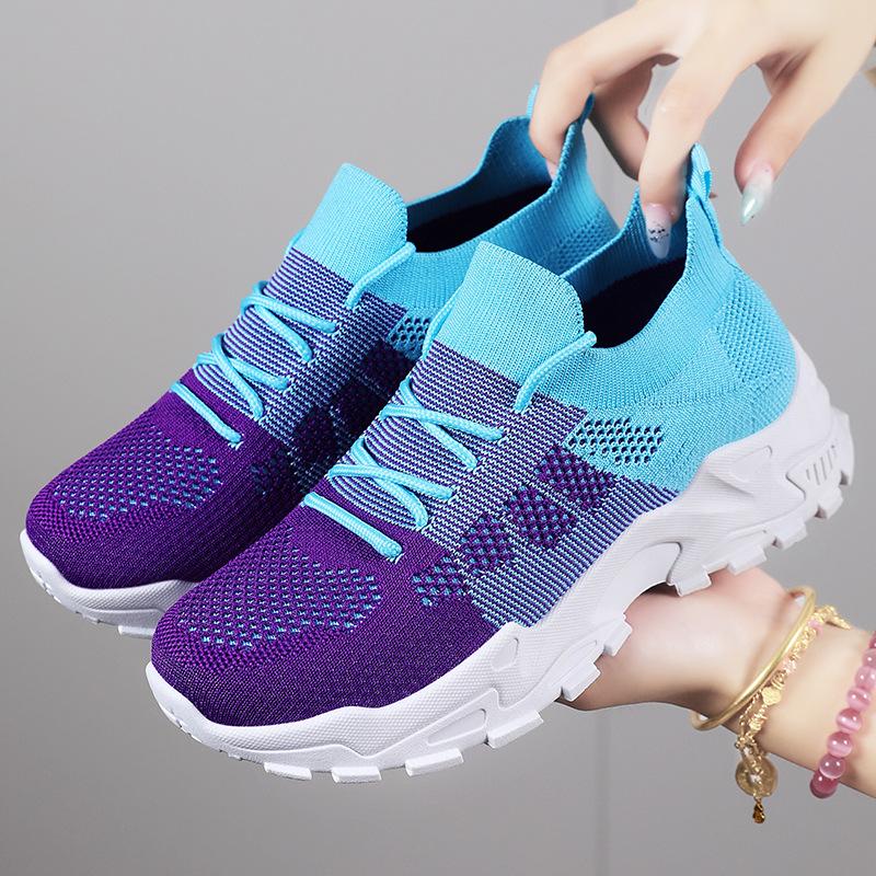 Women s shoes new sports shoes color matching platform shoes fly-woven breathable single shoes lace-up light running shoes soft-soled mesh shoes 36
Women s shoes new sports shoes color matching platform shoes fly-woven breathable single shoes lace-up light running shoes soft-soled mesh shoes 36