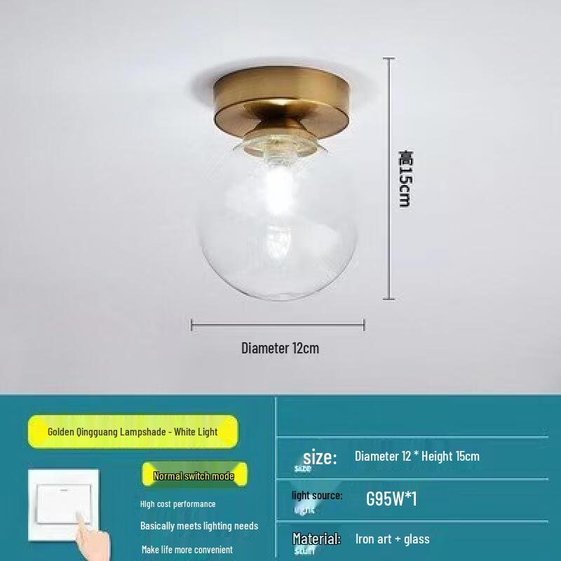 Modern Minimalist Gold & Clear Ceiling Light
Modern Minimalist Gold & Clear Ceiling Light