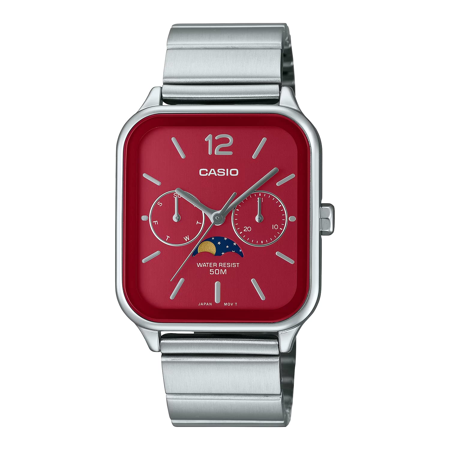 Casio Standard Moon Phase Analog Men s Watch MTP -M305D-4AV Metal Band Wine Red / -M305M-8AV Metal Mesh Band Dark Gray (Imported)
Casio Standard Moon Phase Analog Men s Watch MTP -M305D-4AV Metal Band Wine Red / -M305M-8AV Metal Mesh Band Dark Gray (Imported)