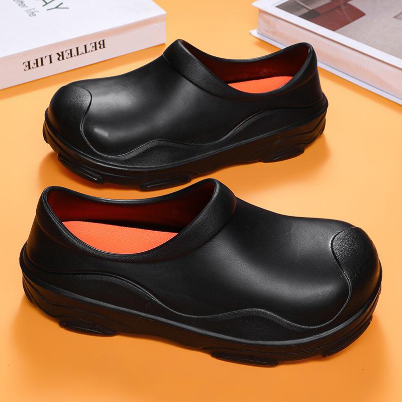 Chef shoes men s spring waterproof and non-slip kitchen shoes one pedal men s black labor insurance work shoes shoes 39 чёрный
Chef shoes men s spring waterproof and non-slip kitchen shoes one pedal men s black labor insurance work shoes shoes 39 чёрный