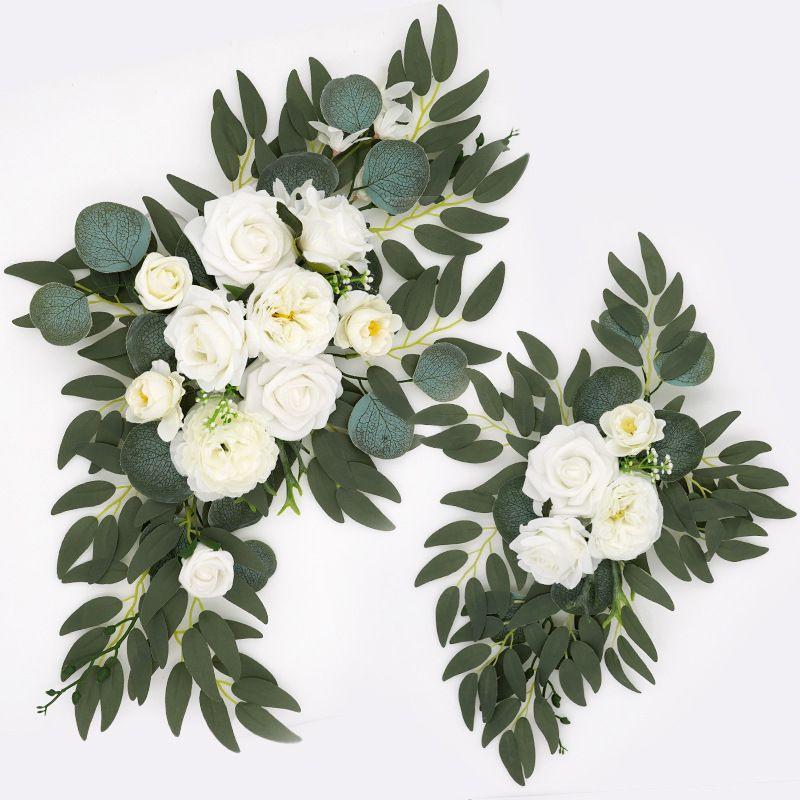 Wedding Welcome Sign Floral Decor Set: 2-Piece Artificial Roses, Sunflowers & Eucalyptus
Wedding Welcome Sign Floral Decor Set: 2-Piece Artificial Roses, Sunflowers & Eucalyptus