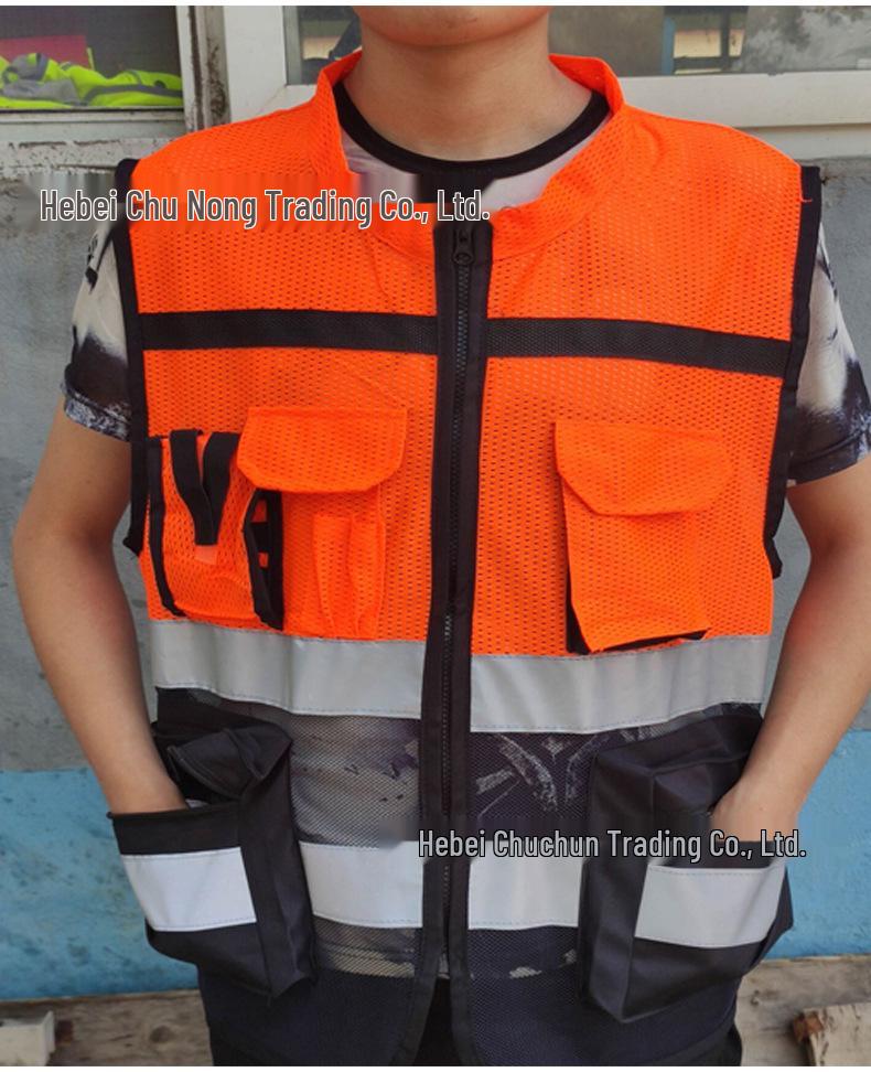 High-Visibility Reflective Mesh Vest for Construction and Night Cycling чёрный/оранжевый
High-Visibility Reflective Mesh Vest for Construction and Night Cycling чёрный/оранжевый