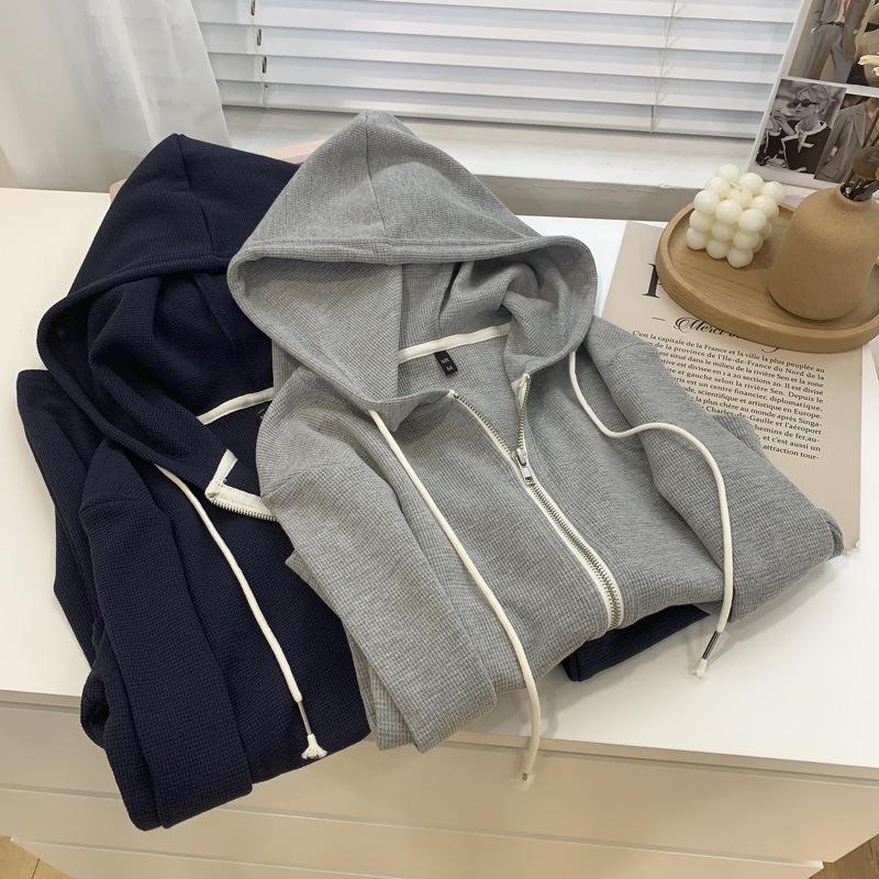 Women s Spring Slimming Waffle Knit Curved Hem Double Zipper Hoodie Sweatshirt 2XL (Recommended 120-140 jin)
Women s Spring Slimming Waffle Knit Curved Hem Double Zipper Hoodie Sweatshirt 2XL (Recommended 120-140 jin)
