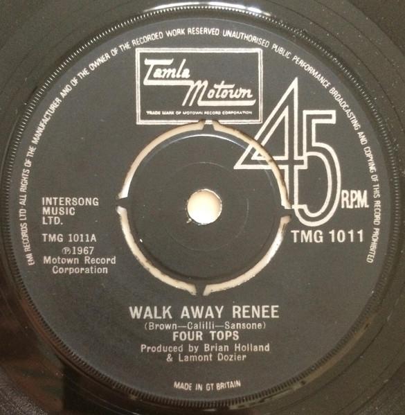 7inch Record FOUR TOPS - Walk Away Renee / You Keep Running TMG1011 Tamla Motown 1975 UK Soul/Funk Used
7inch Record FOUR TOPS - Walk Away Renee / You Keep Running TMG1011 Tamla Motown 1975 UK Soul/Funk Used