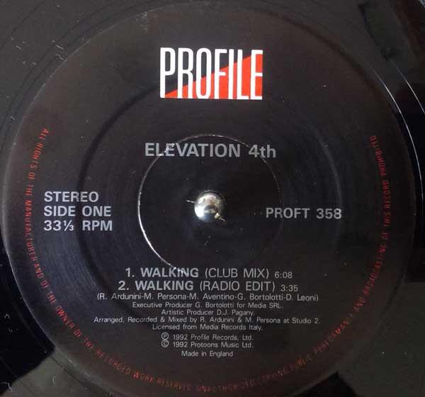 12inch Record ELEVATION 4TH - Walking PROFT358 Profile Records 1992 UK Dance & Electronica Used
12inch Record ELEVATION 4TH - Walking PROFT358 Profile Records 1992 UK Dance & Electronica Used