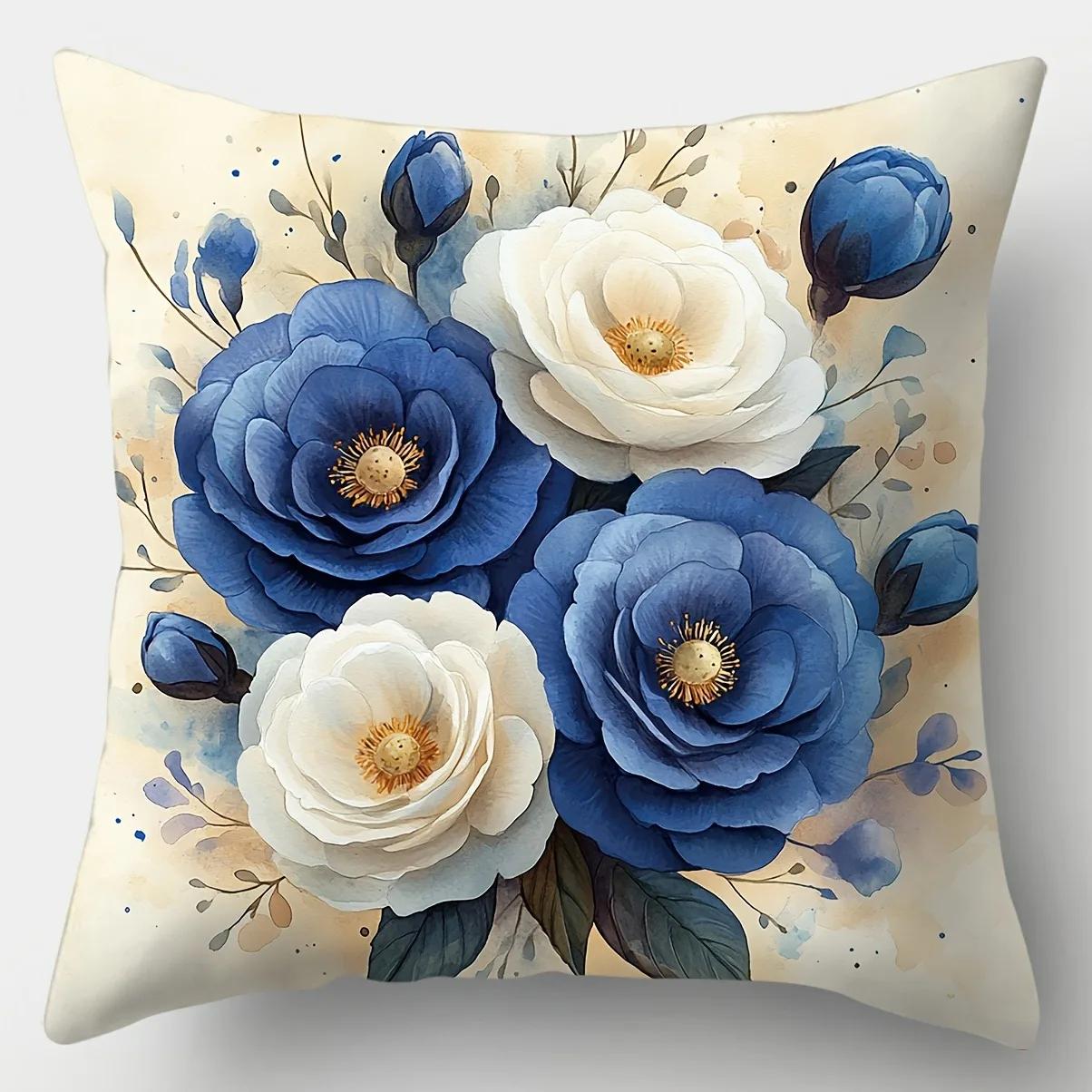 Blue and White Floral Pattern Home Decor Pillowcase Living Room Sofa Polyester Cushion Cover with Zipper 30x30cm чорний
Blue and White Floral Pattern Home Decor Pillowcase Living Room Sofa Polyester Cushion Cover with Zipper 30x30cm чорний