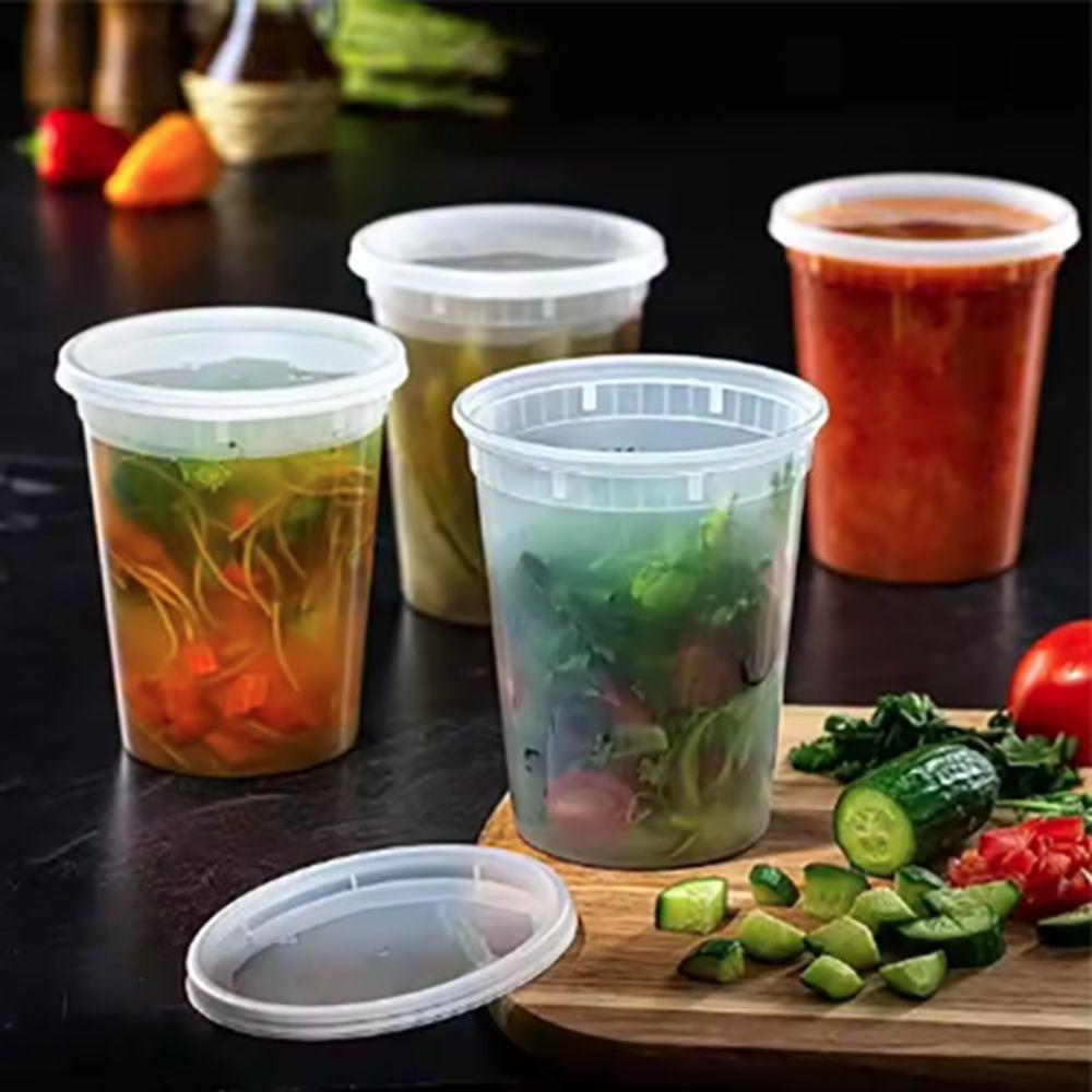 50Pcs BPA-Free Deli Containers Airtight Lid Dessert Cup Food Storage Container Commercial 8OZ
50Pcs BPA-Free Deli Containers Airtight Lid Dessert Cup Food Storage Container Commercial 8OZ