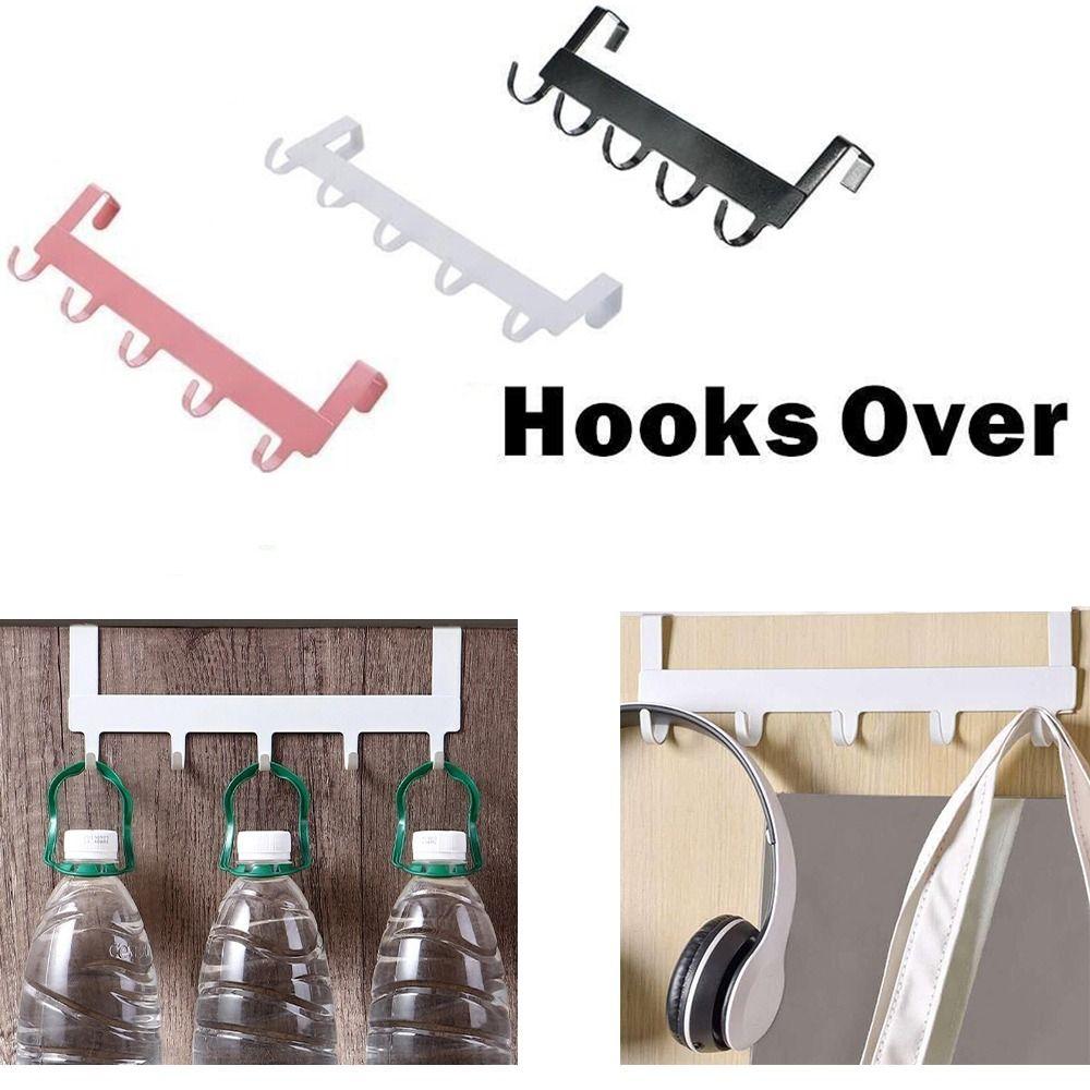 5 Hooks Bathroom Organizer Rack Iron Art Coat Rack Storage Hanger Over Door Hook білий 
5 Hooks Bathroom Organizer Rack Iron Art Coat Rack Storage Hanger Over Door Hook білий