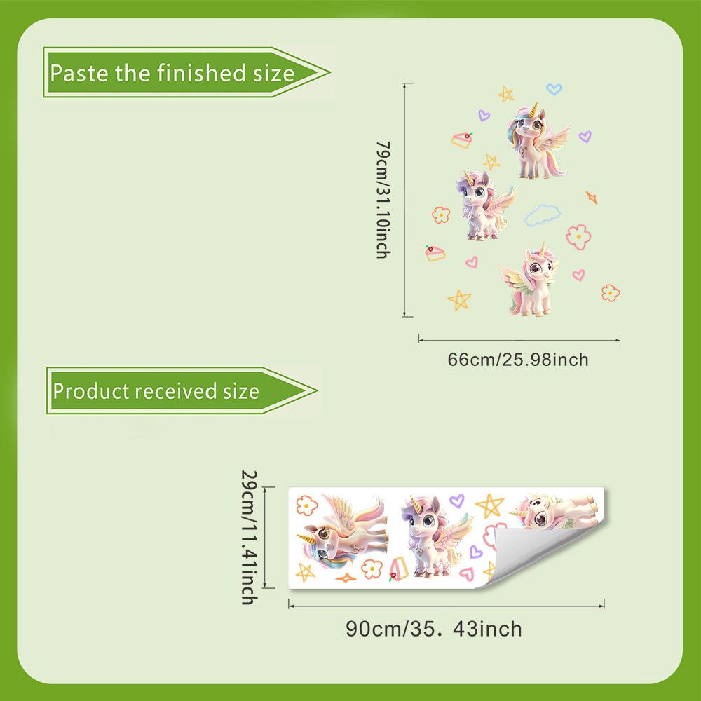 Милые мультяшные наклейки на стену с единорогами для детской комнаты, спальни, самоклеящиеся креативные наклейки 30*90cm
Милые мультяшные наклейки на стену с единорогами для детской комнаты, спальни, самоклеящиеся креативные наклейки 30*90cm