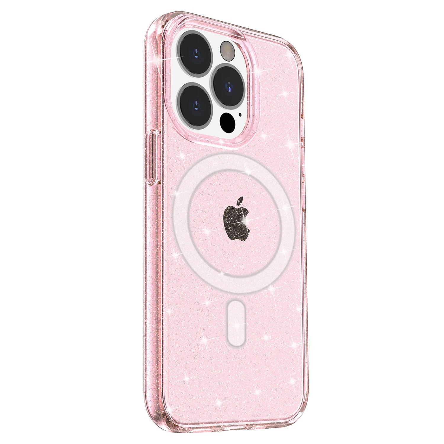For iPhone 14 Pro Max Stylish Glitter TPU+PC Phone Drop-proof Case Magnetic Protective Cover Compatible with MagSafe Charger Pink
For iPhone 14 Pro Max Stylish Glitter TPU+PC Phone Drop-proof Case Magnetic Protective Cover Compatible with MagSafe Charger Pink