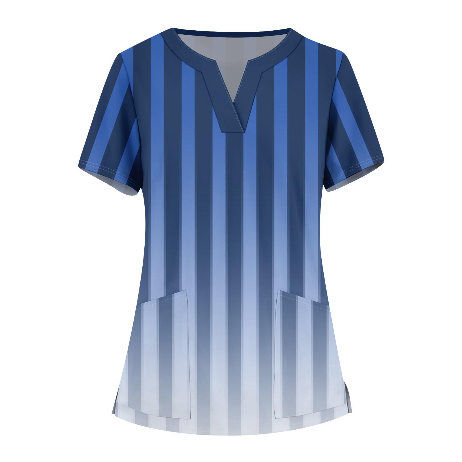 Женская мода, рабочая одежда с v-образным вырезом, короткими рукавами и карманами, топы с принтом, летние топы для женщин L синий
Женская мода, рабочая одежда с v-образным вырезом, короткими рукавами и карманами, топы с принтом, летние топы для женщин L синий