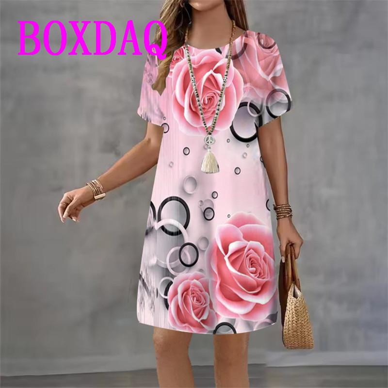 Жіноча літня сукня в стилі ретро з квітковим принтом, коротким рукавом, круглим вирізом, вільна, повсякденна, А-силуету XL
Жіноча літня сукня в стилі ретро з квітковим принтом, коротким рукавом, круглим вирізом, вільна, повсякденна, А-силуету XL