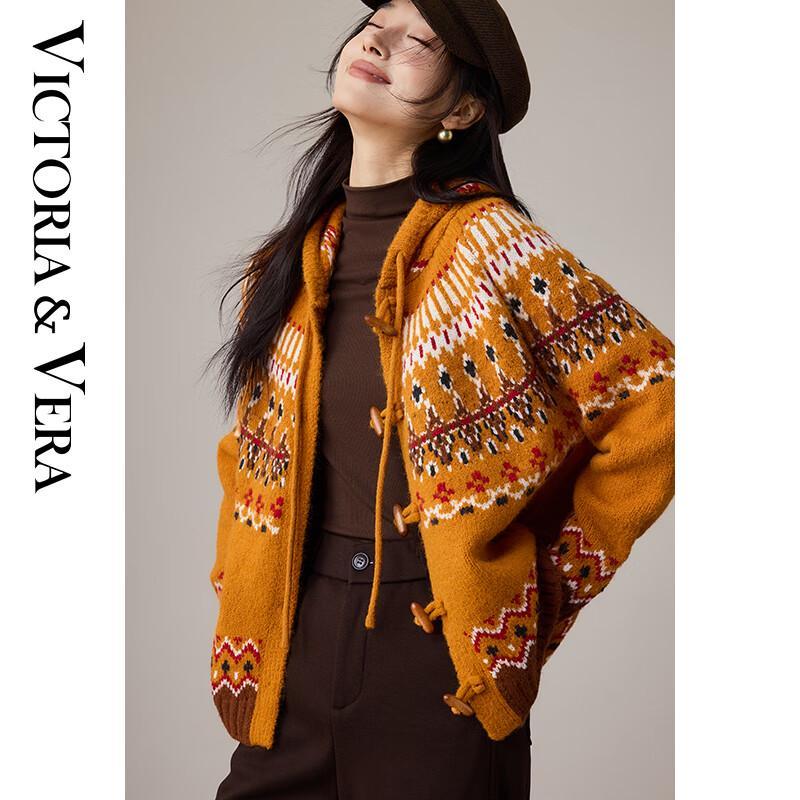 VICTORIA&VERA Женский зимний вязаный свитер с капюшоном в стиле Fair Isle L
VICTORIA&VERA Женский зимний вязаный свитер с капюшоном в стиле Fair Isle L