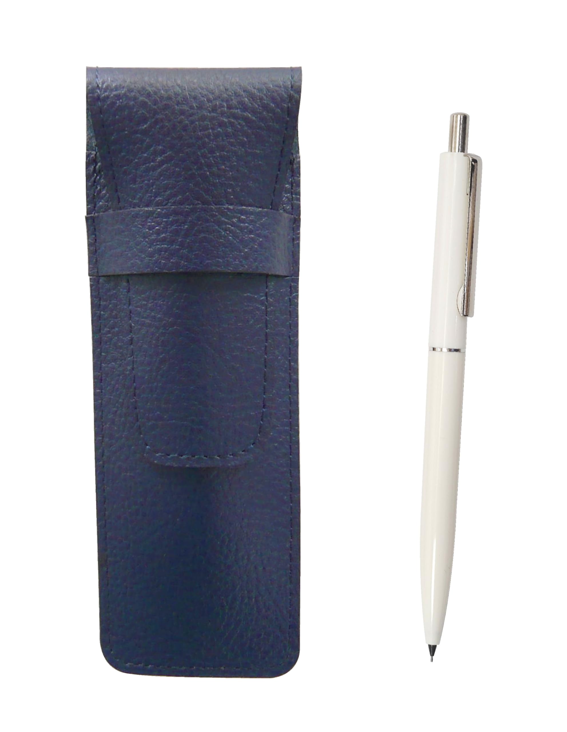 Grained leather pencil case blue AP150 1965 reprint edition Ladies mechanical pencil set with knock type metal clip White SASL-AP150S-W
Grained leather pencil case blue AP150 1965 reprint edition Ladies mechanical pencil set with knock type metal clip White SASL-AP150S-W
