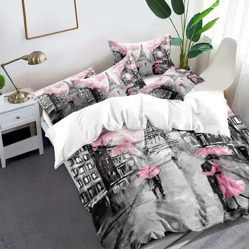 Eiffel Tower Duvet Cover Eiffel Tower Background Theme Duvet Cover Suitable For Children Kids And Adults Soft And Breathable EU Single(135*200cm)3pcs
Eiffel Tower Duvet Cover Eiffel Tower Background Theme Duvet Cover Suitable For Children Kids And Adults Soft And Breathable EU Single(135*200cm)3pcs