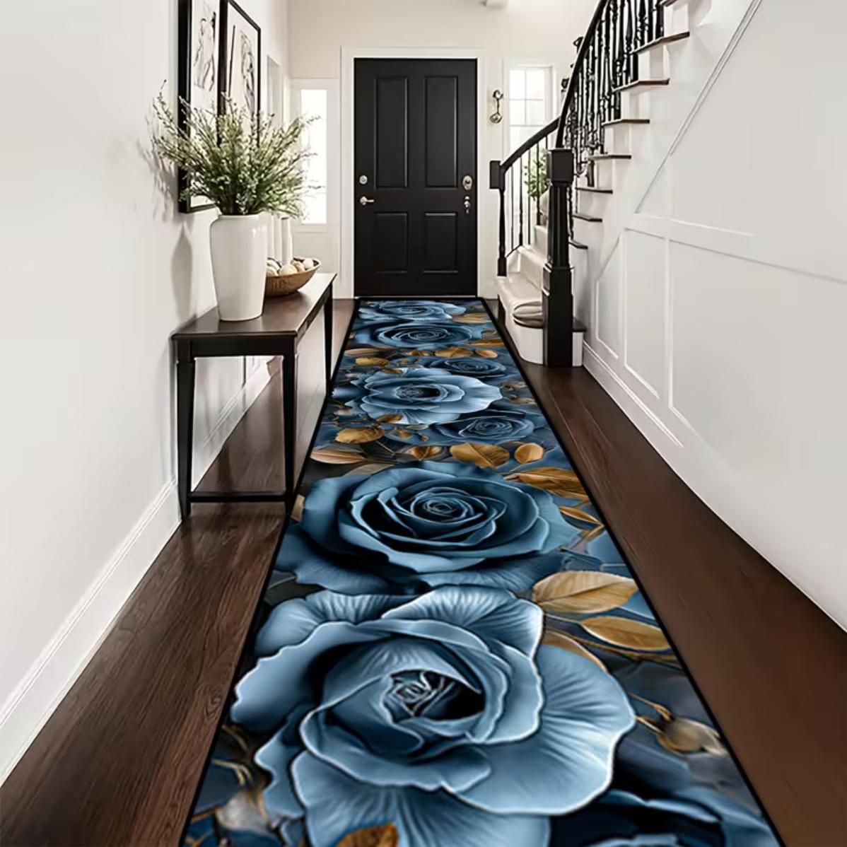 Kitchen Hallway Runner Rug Black and White Ink Flower Pattern Carpet Non-Slip Easy Clean Stain Resistant Entryway Home Decor Mat 40X120CM
Kitchen Hallway Runner Rug Black and White Ink Flower Pattern Carpet Non-Slip Easy Clean Stain Resistant Entryway Home Decor Mat 40X120CM