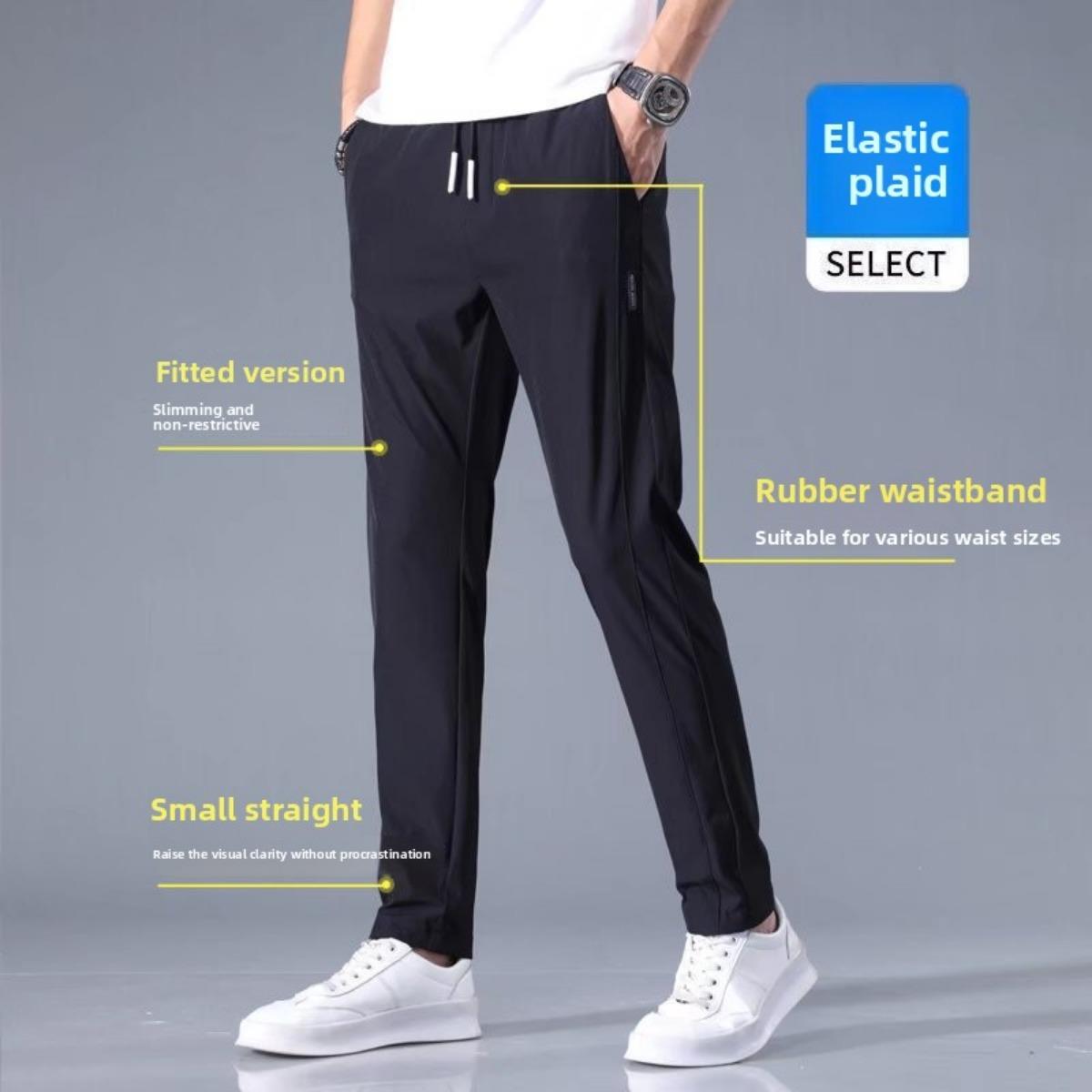 Мужские облегающие брюки прямого кроя Ice Silk Hanging Pants, летние тонкие мужские легкие повседневные брюки M чёрный
Мужские облегающие брюки прямого кроя Ice Silk Hanging Pants, летние тонкие мужские легкие повседневные брюки M чёрный
