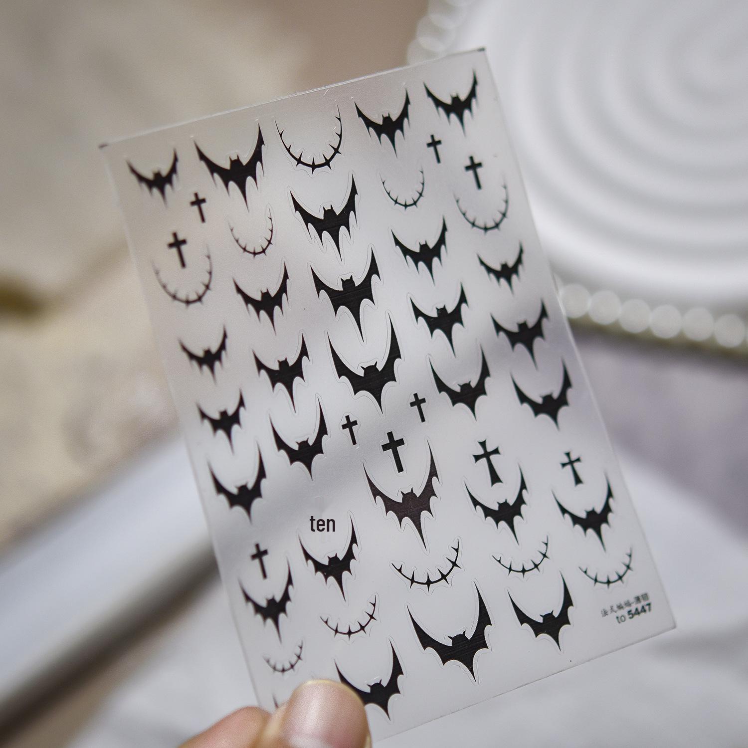 Tomoni Flexible Dark Style Nail Stickers - Modern French Bat Design Mixed Pack
Tomoni Flexible Dark Style Nail Stickers - Modern French Bat Design Mixed Pack