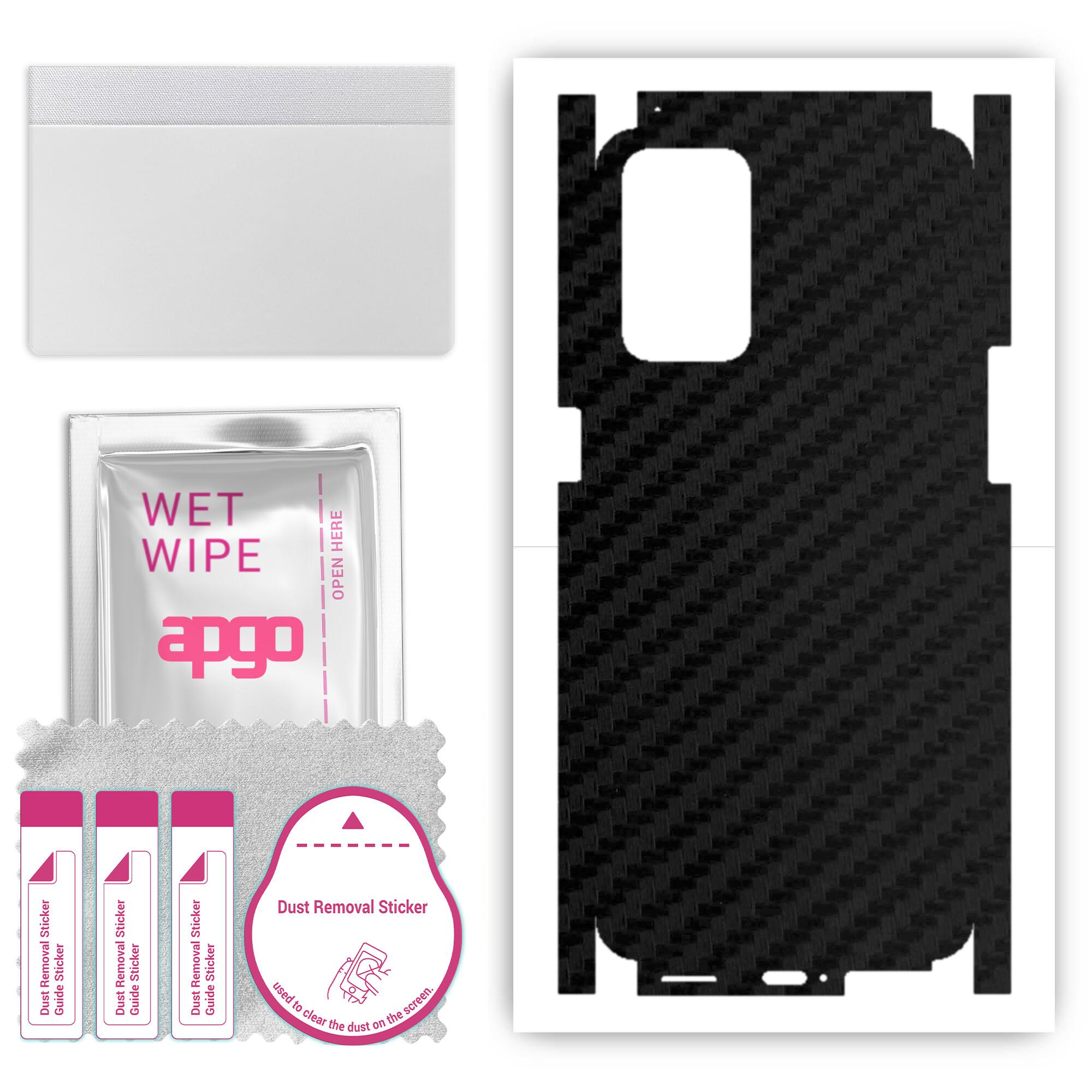 apgo Protective Skin Sticker for the back+sides compatible with Oppo Reno 6 5G, Full Wrap Film, Foil, Vinyl - Pattern Carbon Black
apgo Protective Skin Sticker for the back+sides compatible with Oppo Reno 6 5G, Full Wrap Film, Foil, Vinyl - Pattern Carbon Black