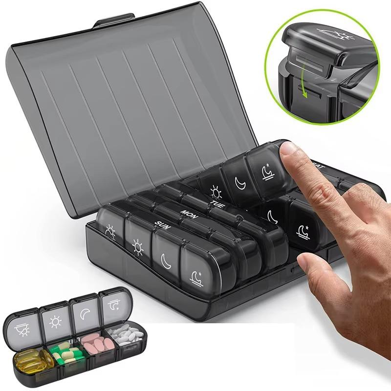 Органайзер для таблеток, 7 дней, 28 ячеек, 4 раза, портативный, для путешествий, с большими отделениями для витаминов, лекарств, рыбьего жира
Органайзер для таблеток, 7 дней, 28 ячеек, 4 раза, портативный, для путешествий, с большими отделениями для витаминов, лекарств, рыбьего жира