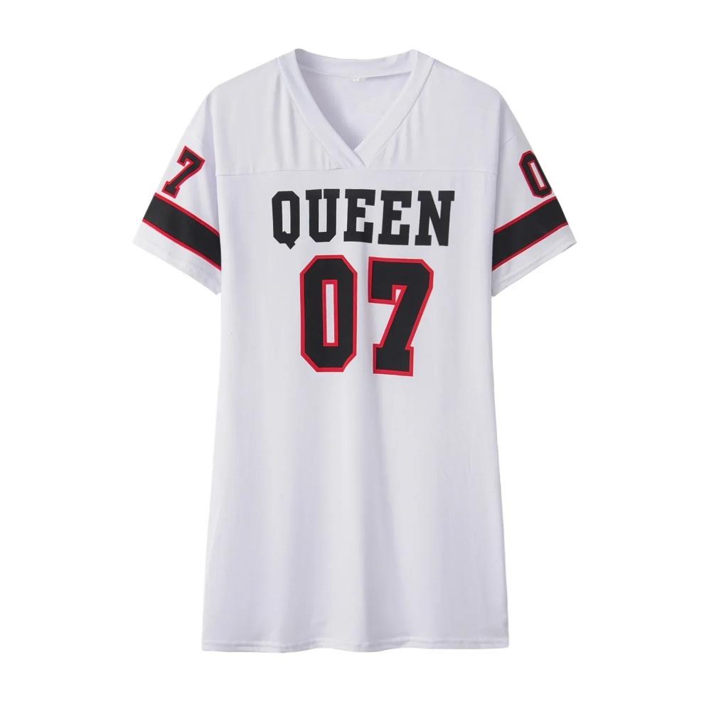 European and American summer letter printing 07 mid-length T-shirt XL
European and American summer letter printing 07 mid-length T-shirt XL