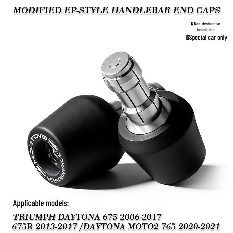 Triumph Daytona 675 (2006-2017) Modified Handlebar Ends - EP Style Bar Weights
Triumph Daytona 675 (2006-2017) Modified Handlebar Ends - EP Style Bar Weights