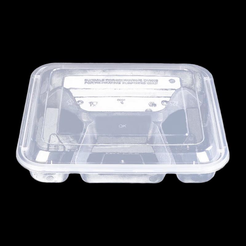 Disposable 4-Compartment Rectangular Plastic Food Containers with Lids (150 Sets)
Disposable 4-Compartment Rectangular Plastic Food Containers with Lids (150 Sets)