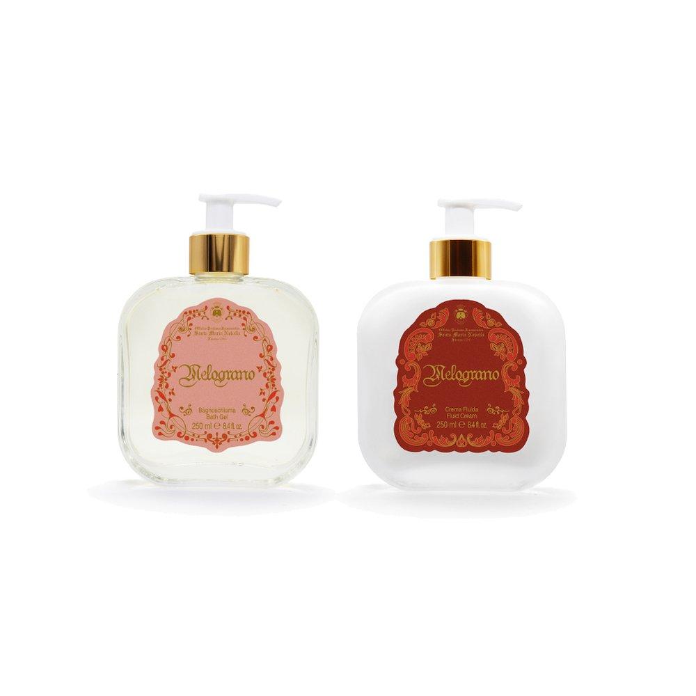 santa maria novella (set) body duo glass package melograno (body wash & lotion) 250ml
santa maria novella (set) body duo glass package melograno (body wash & lotion) 250ml
