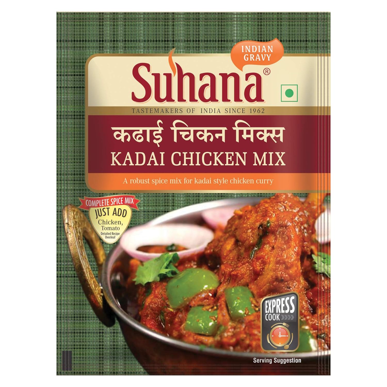 Suhana Kadai Chicken Spice Mix 50 g Pack Of 3 Authentic Indian Curry Masala For Rich Homemade Chicken Dishes
Suhana Kadai Chicken Spice Mix 50 g Pack Of 3 Authentic Indian Curry Masala For Rich Homemade Chicken Dishes