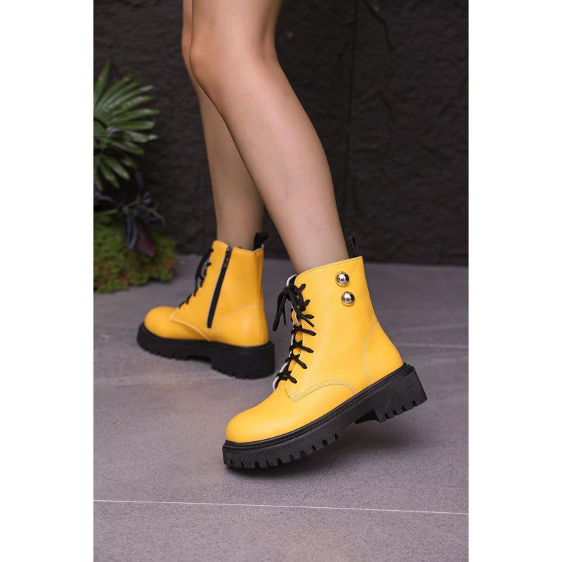 British Martin boots spring new thick-soled lace-up short boots large size thick-heeled locomotive boots rivets 36
British Martin boots spring new thick-soled lace-up short boots large size thick-heeled locomotive boots rivets 36
