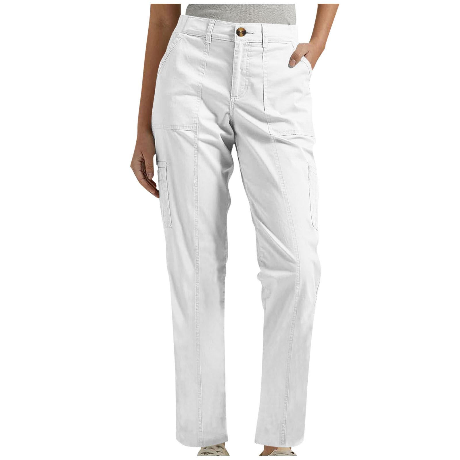 Women’s Straight Leg Work Pants Durable Cotton Fabric Classic Fit with Multiple Utility Pockets Zipper Fly Design L білий
Women’s Straight Leg Work Pants Durable Cotton Fabric Classic Fit with Multiple Utility Pockets Zipper Fly Design L білий