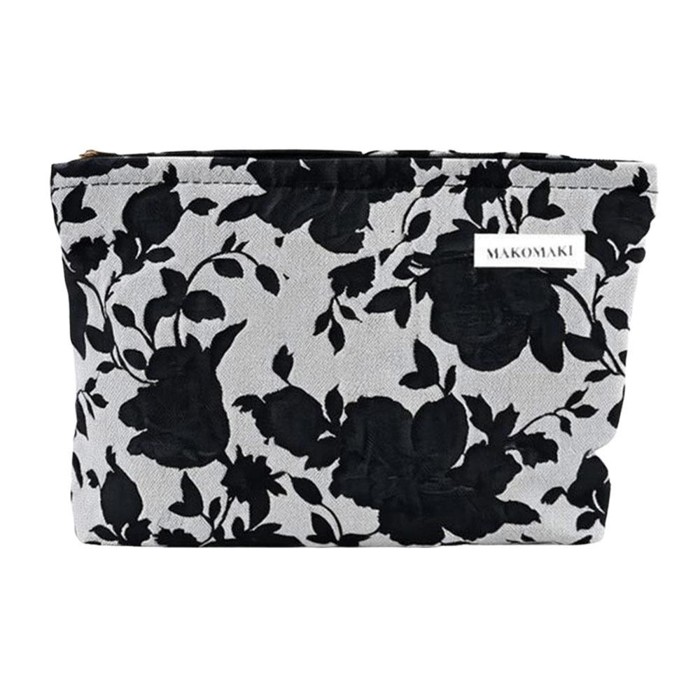 Portable Large Capacity Makeup Bag Zipper Multifunctional Cosmetic Bag Black Flower Toiletries Skincare Storage Bag сірий
Portable Large Capacity Makeup Bag Zipper Multifunctional Cosmetic Bag Black Flower Toiletries Skincare Storage Bag сірий