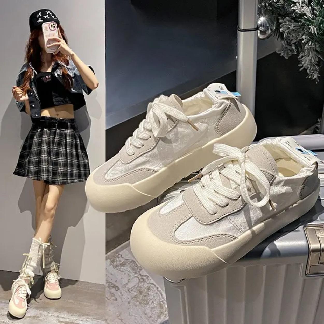 Fashion Lightweight Thick Sole Heightened Dad Shoes Women s Sneakers Outdoor Lace Up Training Shoes for women platform shoes 40 белый
Fashion Lightweight Thick Sole Heightened Dad Shoes Women s Sneakers Outdoor Lace Up Training Shoes for women platform shoes 40 белый