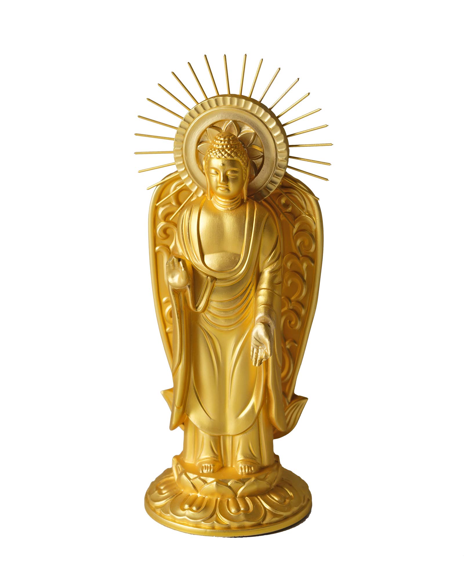 Amitabha Buddha Statue, Western Style, 10.5cm (Gold Plated24K Gold), Sculptor: Shuun Makita, Original Model: Jodo Shinshu Honganji (West) , Takaoka
Amitabha Buddha Statue, Western Style, 10.5cm (Gold Plated24K Gold), Sculptor: Shuun Makita, Original Model: Jodo Shinshu Honganji (West) , Takaoka