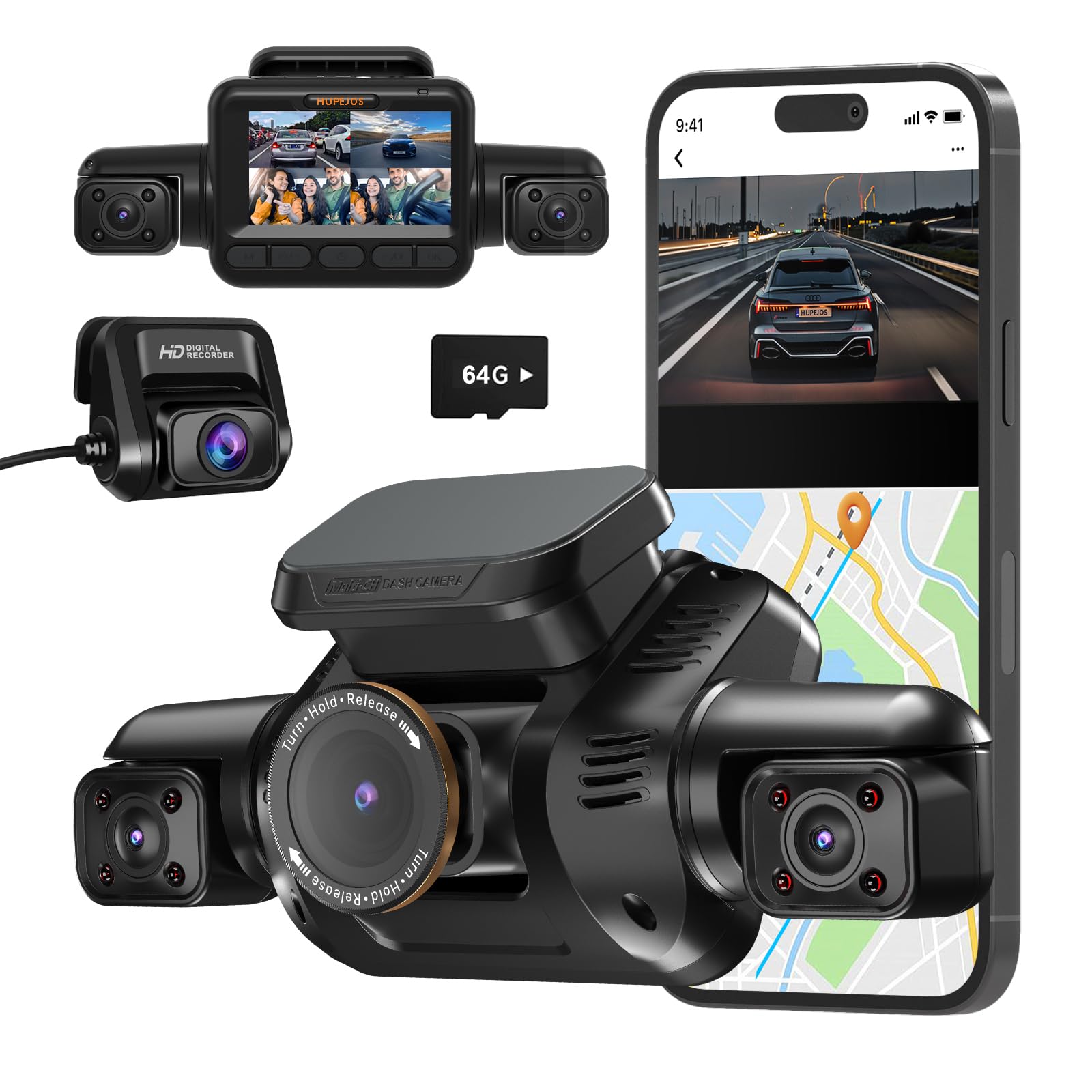 HUPEJOS Drive Front and Rear 360 4 Camera Front and Rear 2 Car 5GHz Parking Surveillance Super Night 64GB SD Card Maximum 256GB Card Parking чёрный
HUPEJOS Drive Front and Rear 360 4 Camera Front and Rear 2 Car 5GHz Parking Surveillance Super Night 64GB SD Card Maximum 256GB Card Parking чёрный