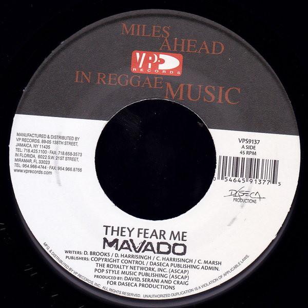 7inch Record MAVADO - They Fear Me / Born And Raised VPS9137 VP Records 2008 US Reggae, Ska & Dub Used
7inch Record MAVADO - They Fear Me / Born And Raised VPS9137 VP Records 2008 US Reggae, Ska & Dub Used
