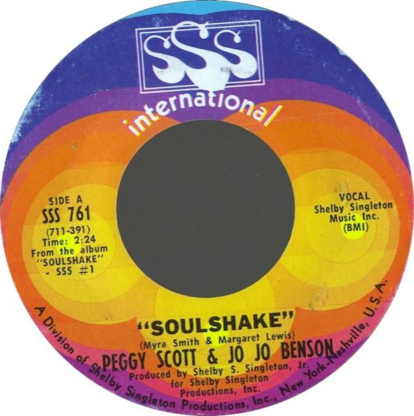 7inch Record PEGGY SCOTT & JO JO BENSON - Soulshake SSS761 SSS Internation 1969 US Soul/Funk Used
7inch Record PEGGY SCOTT & JO JO BENSON - Soulshake SSS761 SSS Internation 1969 US Soul/Funk Used