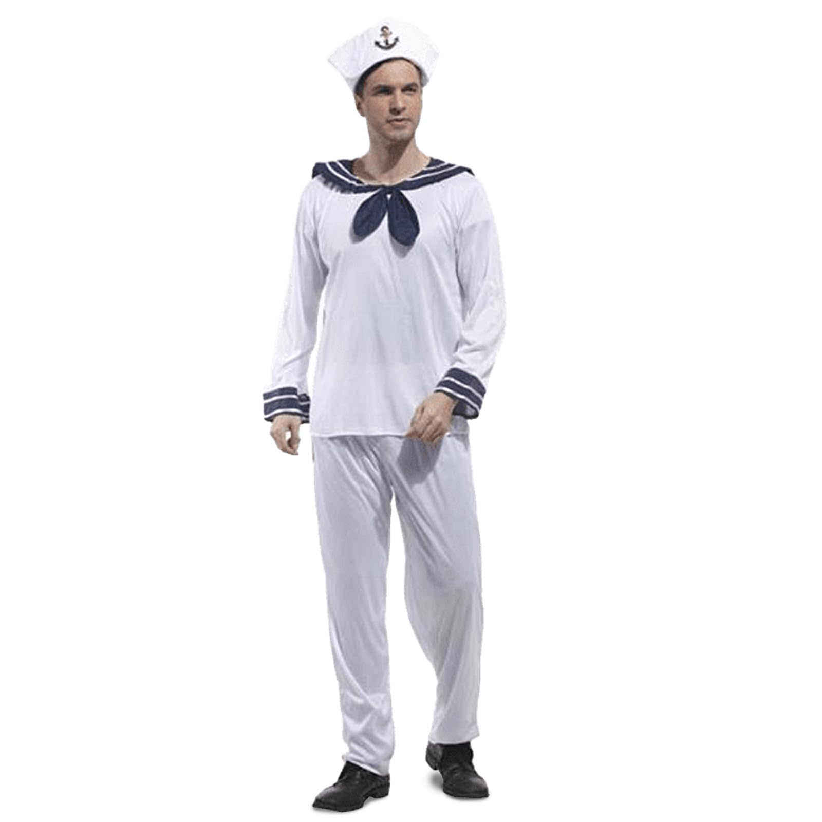 Мужской костюм моряка Silver & Style со шляпой, морской костюм моряка во весь рост на Хэллоуин (Белый, Размер M)
Мужской костюм моряка Silver & Style со шляпой, морской костюм моряка во весь рост на Хэллоуин (Белый, Размер M)